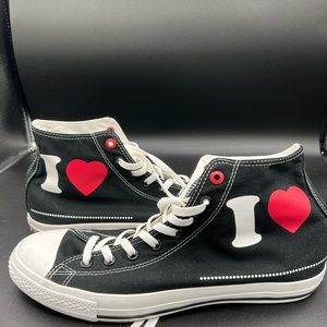 CLOSET SALE! Limited Edition “I ❤️ _” Chuck Taylor Converse Hi. New w/o tags/box